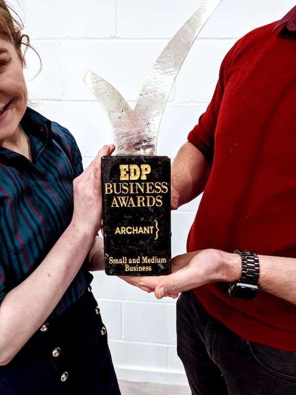 e-Surgery CEO holding norfolk business award