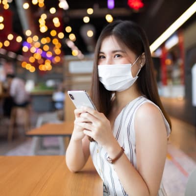 woman staying safe from covid |e-surgery